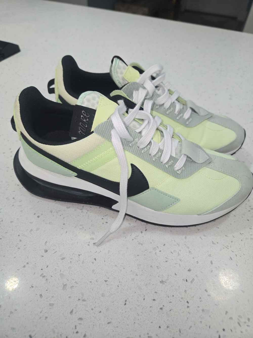 Nike Air-style Neon Green & Black Sneakers